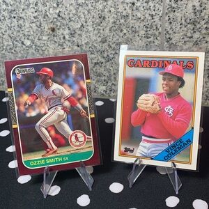 Ozzie Smith & Vince Coleman 1987 Donruss Very Sharp Cards Cardinals HOF